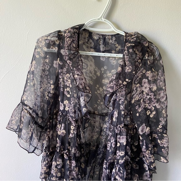 SUMMER FLORAL COVER UP SIZE SMALL - Picture 3 of 7